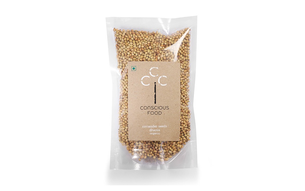 Conscious Food Coriander Seeds Dhania Organic   Pack  100 grams